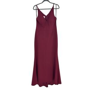 BHLDN Jones Maxi Dress Size 16 Burgundy Gown Bridesmaid Wedding Special Occasion